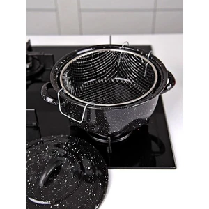 Yanmaz Yapışmaz Emaye Fritöz Kızartma Tenceresi