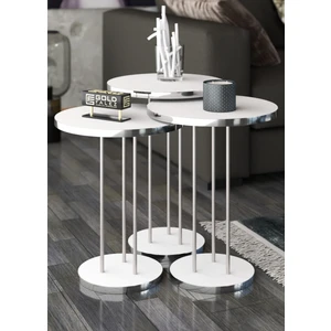 Gold Falez Yonga Levha ve Metal 3'lü Zigon Sehpa Seti – PVC Kenar Bantlı, 34 cm ve 22 cm Tabla Ölçülü, Salon ve Oturma Odası için Şık ve Dayanıklı Tasarım