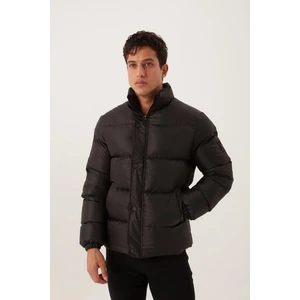 Polo State Erkek Regular Fit Şişme Mont Siyah