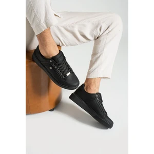 L.a Polo 333 Siyah Renk Siyah Tabanlı Erkek Günlük Ayakkabı