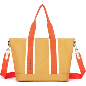 BARCELONA 21K Barcelona Dev Boy Exclusive Kanvas Kumaş Kadın Omuz Çantası 1312 - Hardal Bej