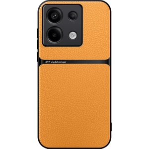 Poco X6 Liçi Deseni Araba Manyetik Emme Pu Cep Telefonu Kılıfı (Yurt Dışından)
