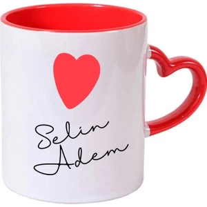Seliness Design Sevgililer Gününe Özel Kalp Kuplu Isim Yazılı Kupa - 11 Kırılmaz Strafor Köpükle Paketlenmiş