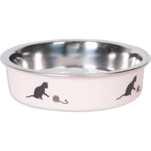 Karlie Çelik Kedi Mama Kabı Pembe 160Ml