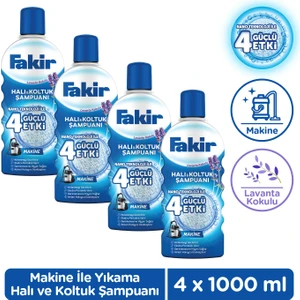 Nano Teknoloji ile Lavantalı Makine Halı ve Koltuk Şampuanı 1000ml x 4 Adet