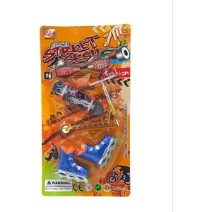 Oyuncak Parmak Kay Kay Paten ve Scooter'lı Toplam 5 Parça Parmak Kaykay