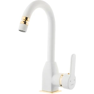 Stil Serisi Mix Lavabo  Bataryası Mat Beyaz-Gold