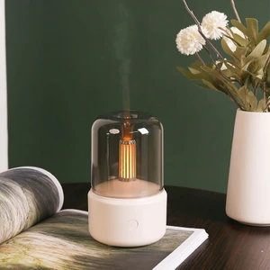 Hava Nemlendirici Retro Mum Işığı Tarzı Aroma Difüzörü Gece Lambası 120ML.