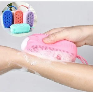 Silikonlu Sünger Hazneli  Duş, Banyo, Hamam Kesesi, Masajlı Yumuşak Duş Lifi, Silikon ve Süngerli Banyo Kesesi