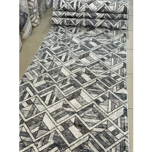 Kaymaz Taban Prime Alva Mavi  Kabartmalı Kesme Koridor Salon Mutfak Halı