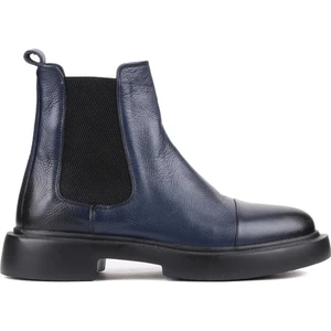 - Lacivert Deri Erkek Chelsea Bot 250-080