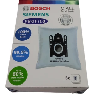 Siemens Elektrikli Süpürgeler Için Toz Torbası (G Tip) G All - Power Protect Toz Torbası 5 Ad Yeni Kutu