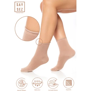 Bambu Kadın Lastiksiz Soket Dikişsiz Premium Çorap / Iz Bırakmaz / Sıkmayan Çorap
