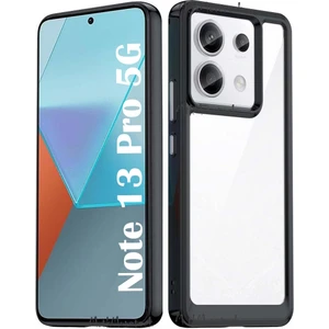 M.tk moveteck Xiaomi Redmi Note 13 Pro 5g Uyumlu Kılıf Kamera Korumalı Arkası Şeffaf Kenarları Renkli Kapak Parmak Izi Yapmaz