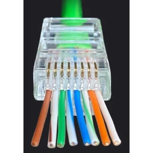 RJ45 Cat6 Yeni Nesil Delikli Jack Konnektör - Yeni Nesil Ez Delikli RJ45 Network Jack 50 Adet