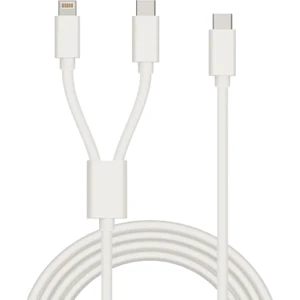 2in1 5A 120W Type-C To Type-C ve Lightning Hızlı Data ve Şarj Kablosu 120CM SX31C