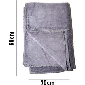 Mikrofiber Cam Bezi Araba Temizleme Bezi 60*90 Koyu Gri 1 Adet