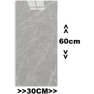 Renkli Duvarlar 60 x 30 cm Shiny Açık Kahverengi Mermer Desenli Yapışkanlı Esnek Karavan Banyo Wc Duvar Kaplama Paneli