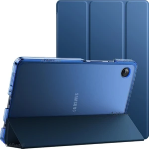 M.TK Moveteck Samsung Galaxy A9 8.7 Inç SM-X110 Tablet Kılıfı Akıllı Smart Uyku Modlu Katlanabilir Arkası Renkli Kapaklı Standlı Şeffaf Kılıf SM-X113 X115 X117