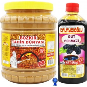 Bozkır Tahin Dünyası Çifte Kavrulmuş Tahin Kepeksiz 1900 gr - Dut Pekmezi 950 gr