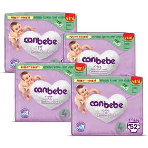 Bebek Bezi Fırsat Paketi 4 Beden Maxi (7-14 Kg) 52 Li x 4 Adet