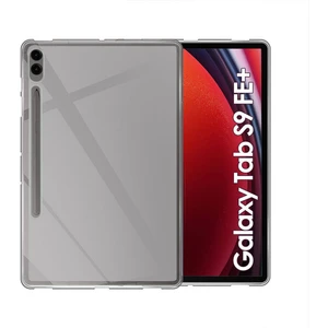 Samsung Galaxy Tab S9 Fe Plus 12.4 Inch X610 ile Uyumlu Silikon Kılıf Buzlu Şeffaf - FC013