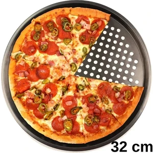 Lily Home Multiamo Teflon Delikli Pizza Tepsisi-Tavası/ Lahmacun Pide Tepsisi 32 cm
