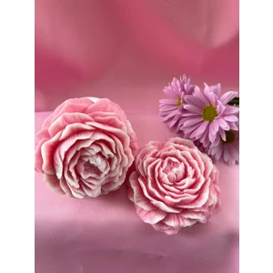Love Candle Dekor 1 adet Şakayık Mum, Çiçek Mum, Gül Mum, Pembe Çiçek Mum, Sevgililer Günü Hediyesi, Hediye Kutusu ile Mum