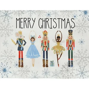 Merry Christmas Desenli Amerikan Servisi Dikdörtgen 35 x 50 cm