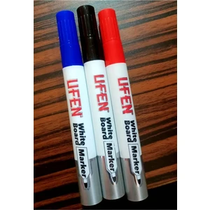 3'lü Beyaz Tahta Kalemi Kullan At Ufen Mavi Siyah Kırmızı