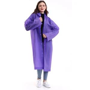 Kadın Erkek Yağmurluk Şemsiye Kapüşonlu Çıtçıtlı Eva