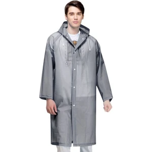 Kadın Erkek Yağmurluk Şemsiye Kapüşonlu Çıtçıtlı Eva