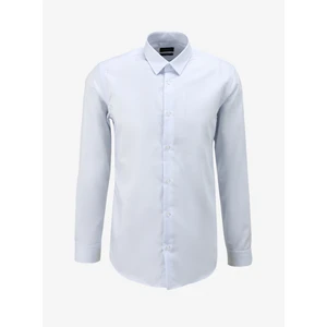 Açık Mavi Erkek Slim Fit Çizgili Gömlek F4SM-GML 0228