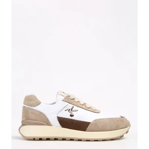 Beyaz - Bej Kadın Deri Sneaker MARISSA