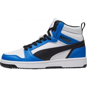 Beyaz - Mavi Erkek Çocuk Yürüyüş Ayakkabısı 39383106-PUMA Rebound V6 Mid Jr