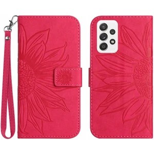 BDT Boutique Samsung Galaxy A73 5g Flip Cüzdan Için Kabartmalı Ayçiçeği Telefon Kılıfı (Yurt Dışından)