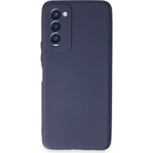 Tecno Camon 18P Kılıf Antibakteriyel Esnek Soft Parmak İzi Yapmaz Silikon - Lacivert
