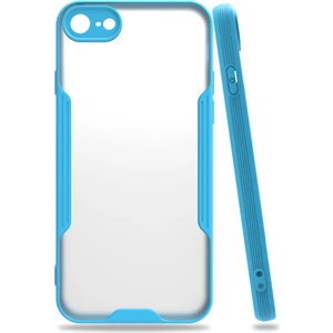 Apple iPhone Se 2020 Kılıf Platin Silikon - Mavi 300099