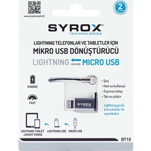 *syrox Mıcro USB To Lıghtnıng Dönüştürücü Adaptör DT15