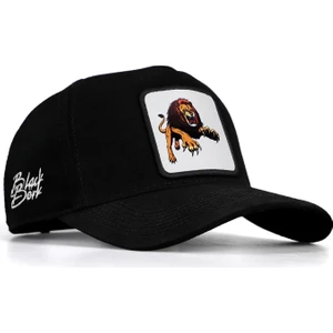 V1 Baseball Aslan - 5 Kod Logolu Unisex Siyah Şapka (Cap)