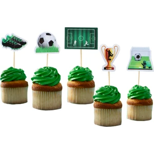 Parti Adresi Futbol Temalı Figürlü Kürdan Pasta Süsü Cupcake Kürdanı 10'lu