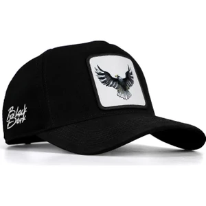 V1 Baseball Kartal - 4 Kod Logolu Unisex Siyah Şapka (Cap)