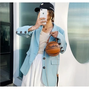 Basketbol Şekli Zincir Tasarım Askılı Çanta Kadın Moda Omuz Çantası (Yurt Dışından)