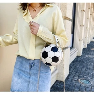 Basketbol Şekli Zincir Tasarım Askılı Çanta Kadın Moda Omuz Çantası (Yurt Dışından)