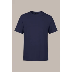 Erkek Lacivert T- Shirt Regular Fit Rahat Kesim Bisiklet Yaka Basic Tişört