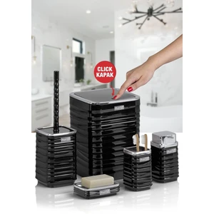 Okyanus Home Luna 5'li Banyo Aksesuar Seti Suya Dayanıklı Antrasit Renk Şık Tasarım