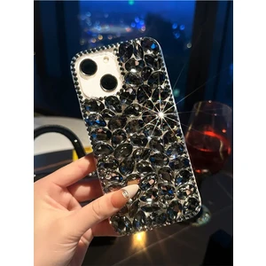 Apple iPhone 14 Plus -15 Plus Kılıf (2 Modelile Uyumludur) Ultra Lüx Renkli Damla Taşlı Kokoş