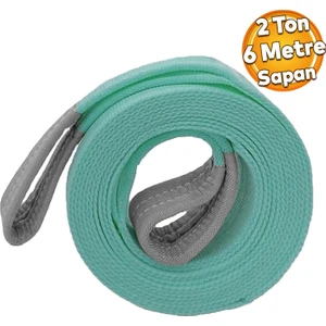 Yük Kaldırma Taşıma Indirme Halat Sapan Polyester Spanzet 2 Ton 6 Metre Turkuaz Sağlam