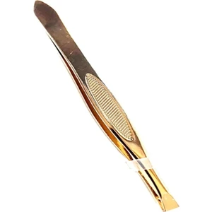 Gold Akustik Cımbız Serisi Ince Düz Uçlu Kıl Tüy Kaş Cımbızı XLC515