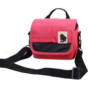 Aynasız Kamera Çantası Tuval Küçük Fotoğraf Omuz Çantası (Yurt Dışından)